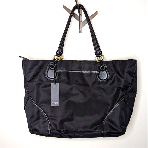 Tumi Bags Nwt Tumi Mansion Carryall Tote Nylon With Leather Trim